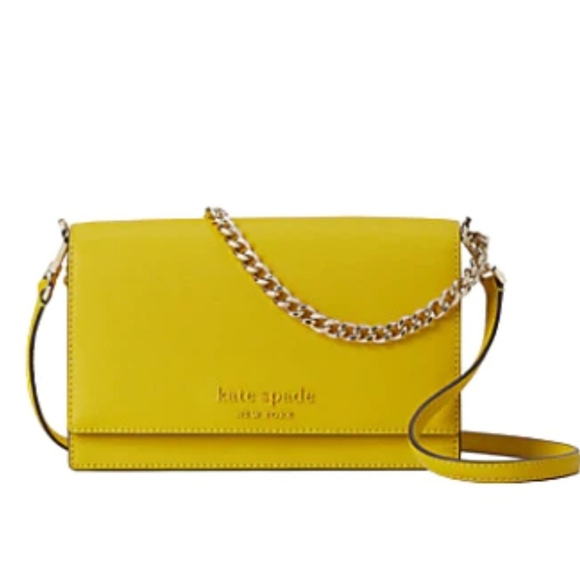 KATE SPADE CAMERON MONOTONE CONVERTIBLE CROSSBODY- CHARTREUSE - Picture 5 of 14